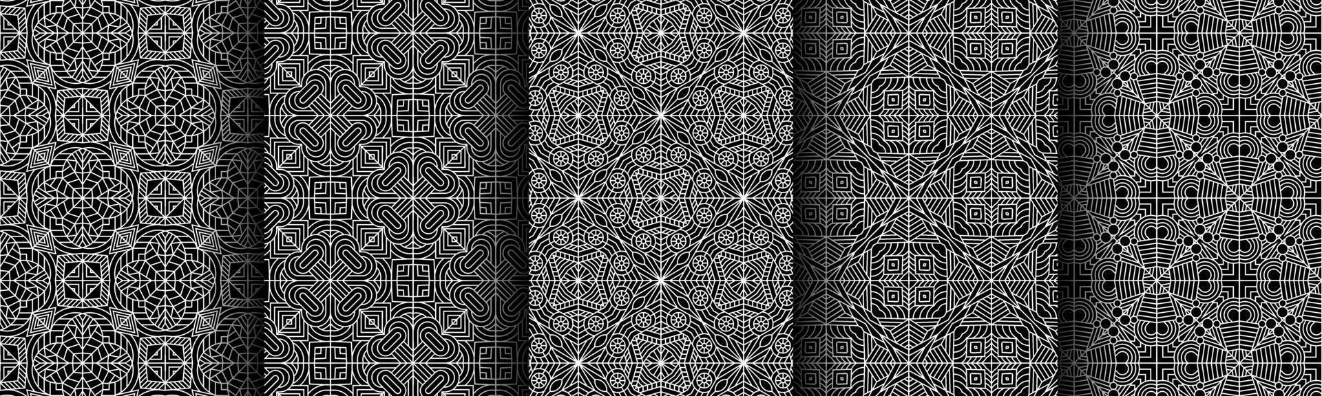 modern black and white geometric pattern collection bundle vector