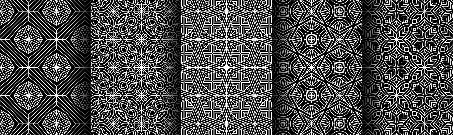 modern black and white geometric pattern collection bundle vector