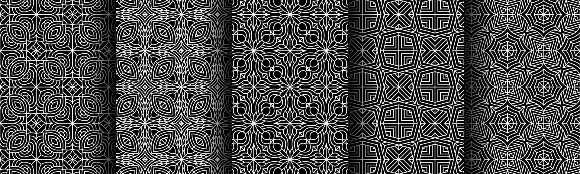 modern black and white geometric pattern collection bundle vector