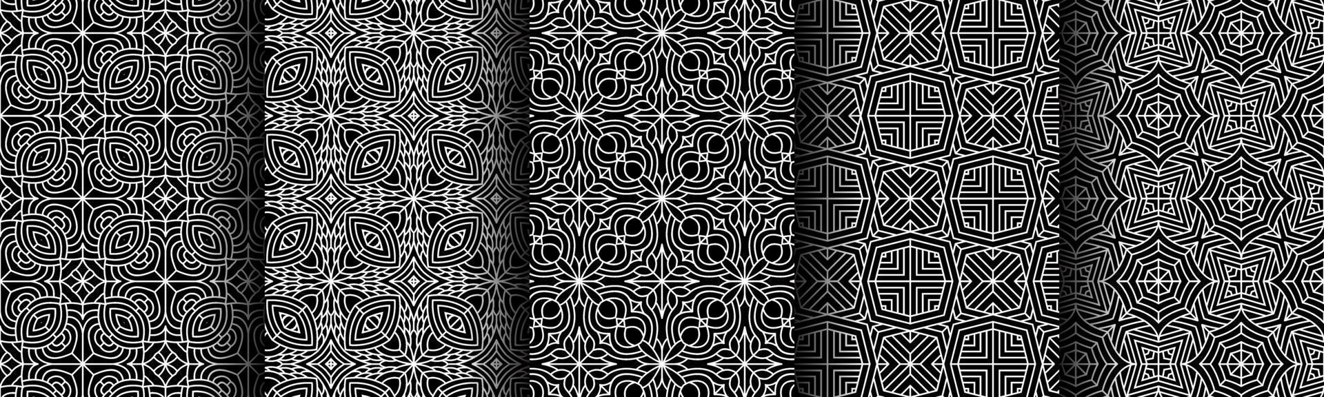 modern black and white geometric pattern collection bundle vector