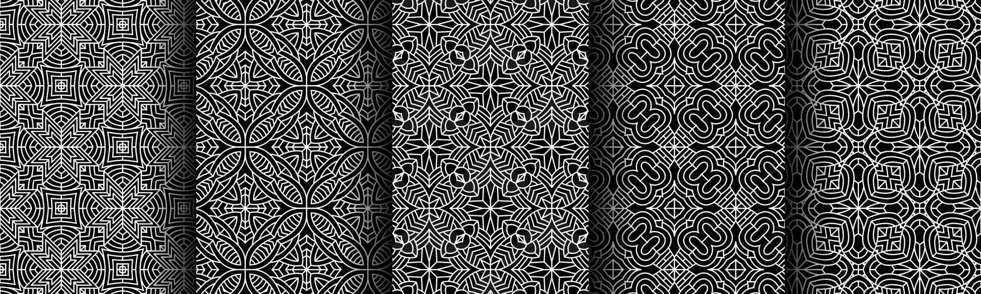 modern black and white geometric pattern collection bundle vector