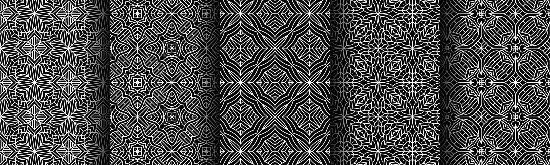 modern black and white geometric pattern collection bundle vector