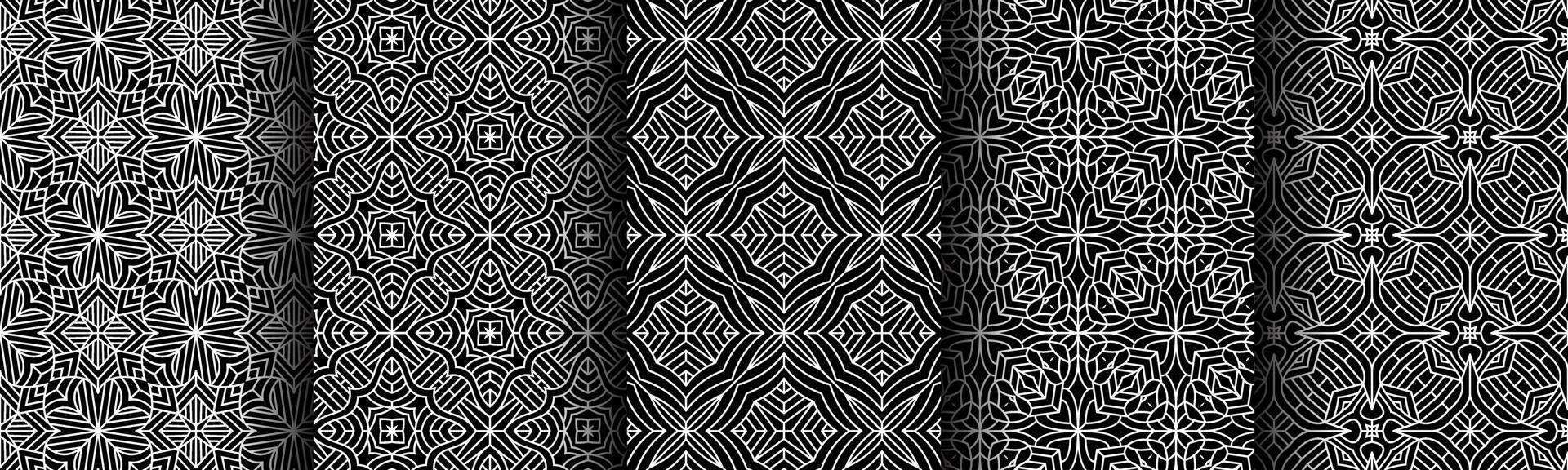 modern black and white geometric pattern collection bundle vector