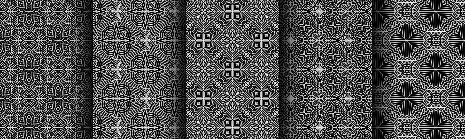 modern black and white geometric pattern collection bundle vector