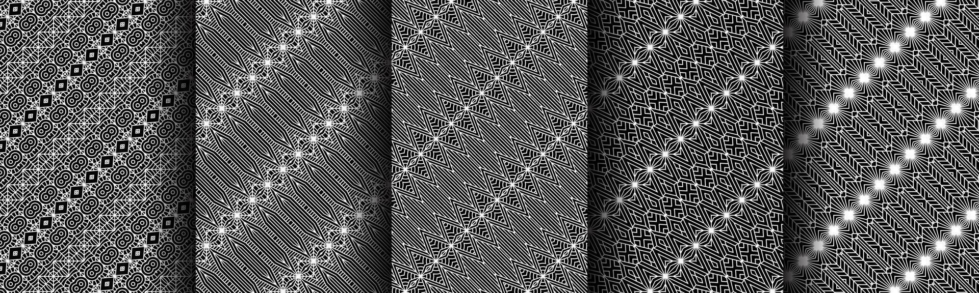 modern black and white geometric pattern collection bundle vector