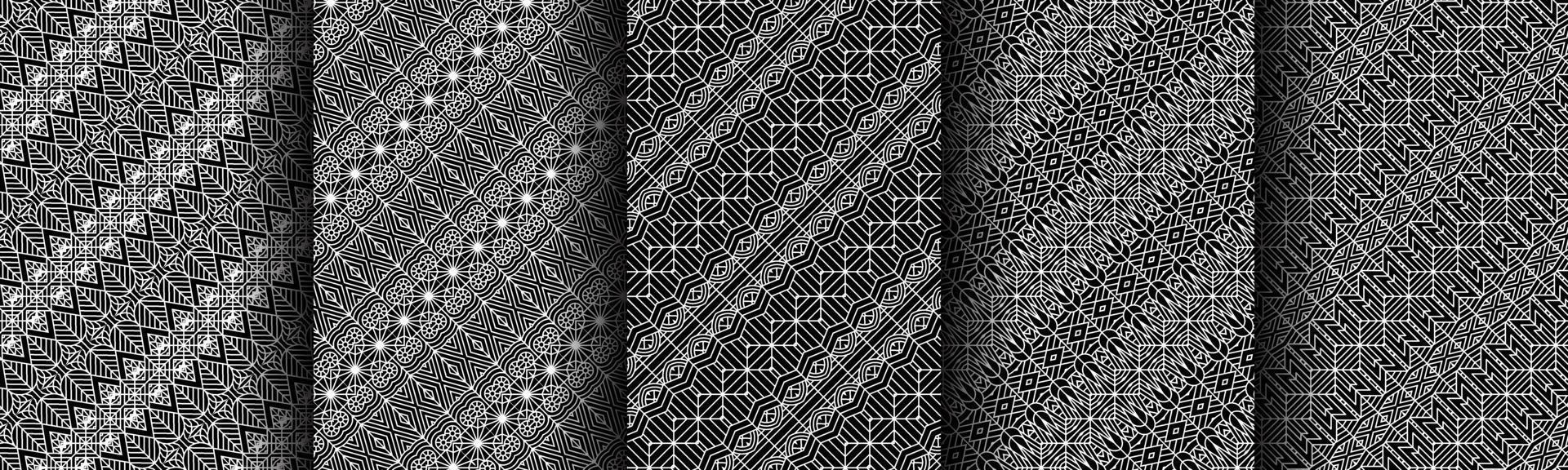 modern black and white geometric pattern collection bundle vector