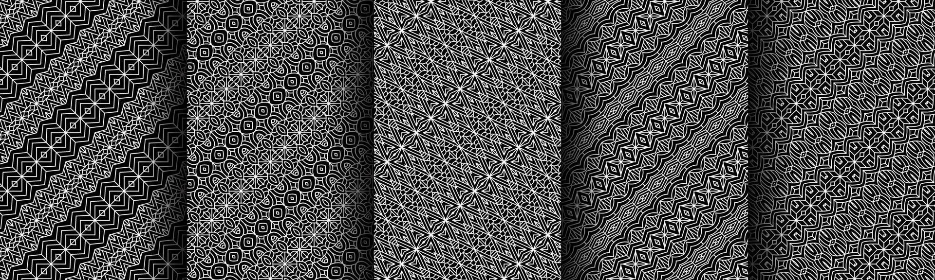 modern black and white geometric pattern collection bundle vector