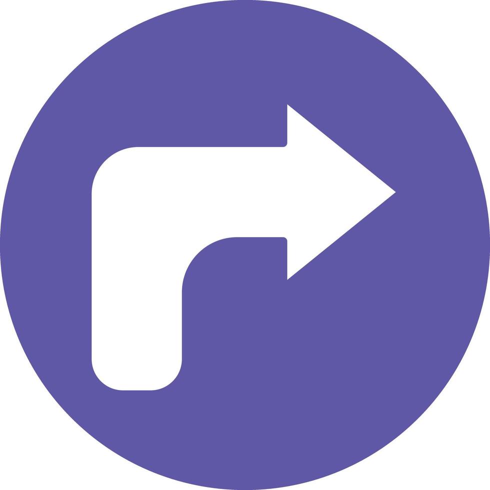 Turn Right Icon Style vector