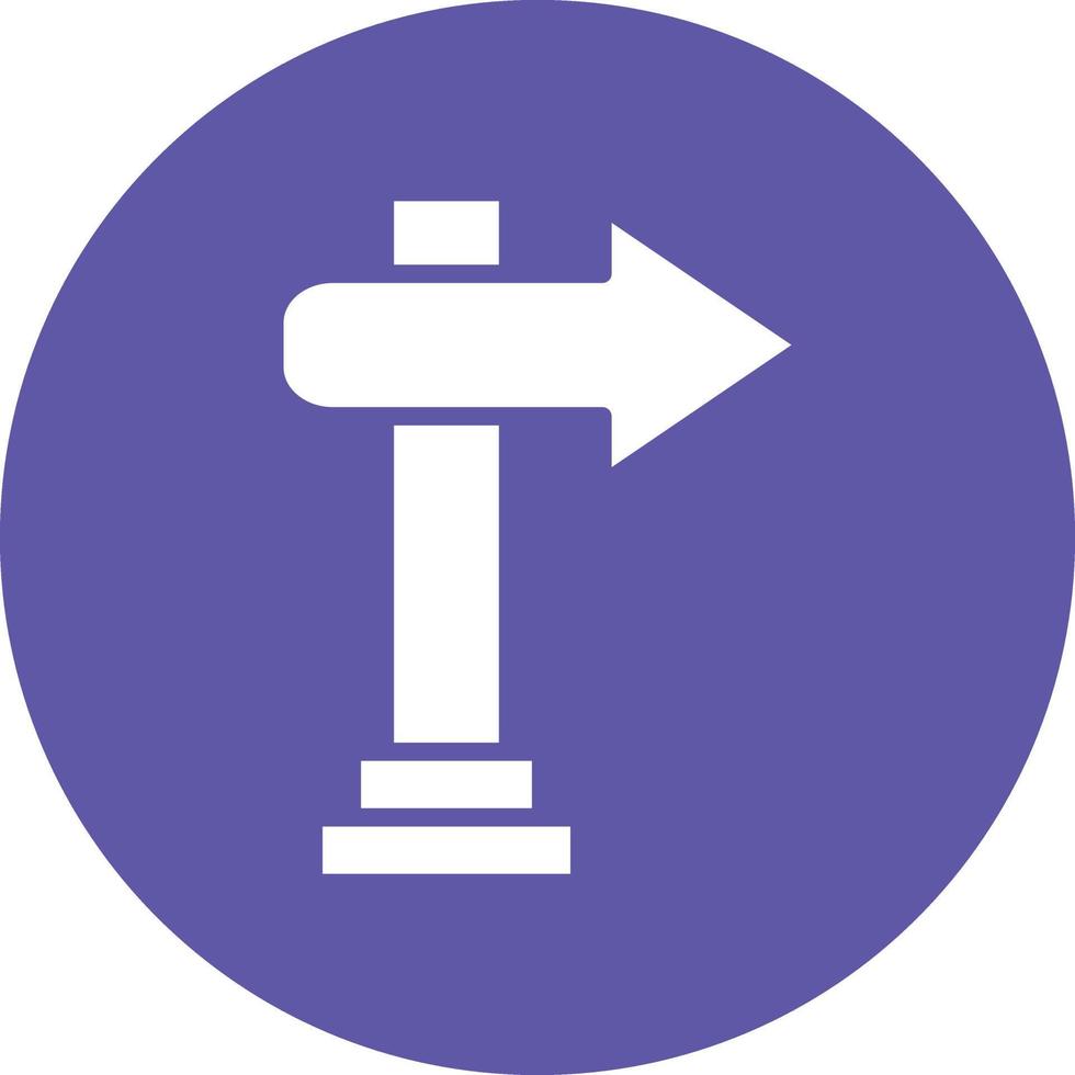 Signboard Right Icon Style vector