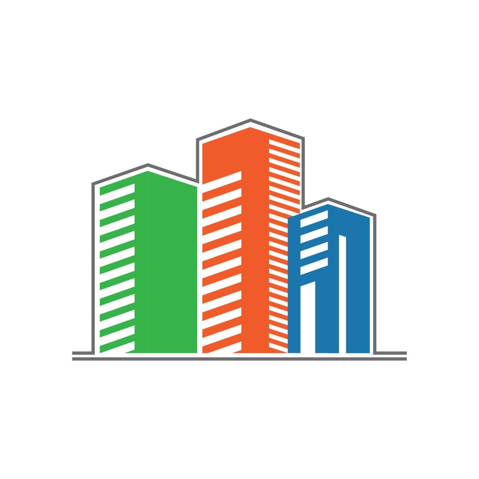 diseño de logotipo de inversión inmobiliaria vector
