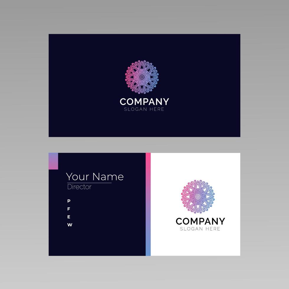 Luxury mandala business card template vector