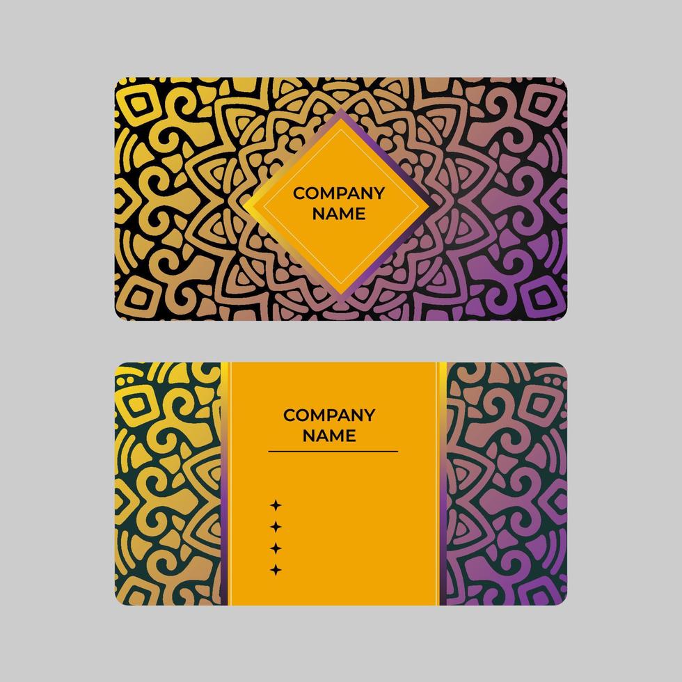 Luxury mandala business card template vector