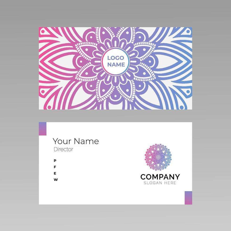 Luxury mandala business card template vector