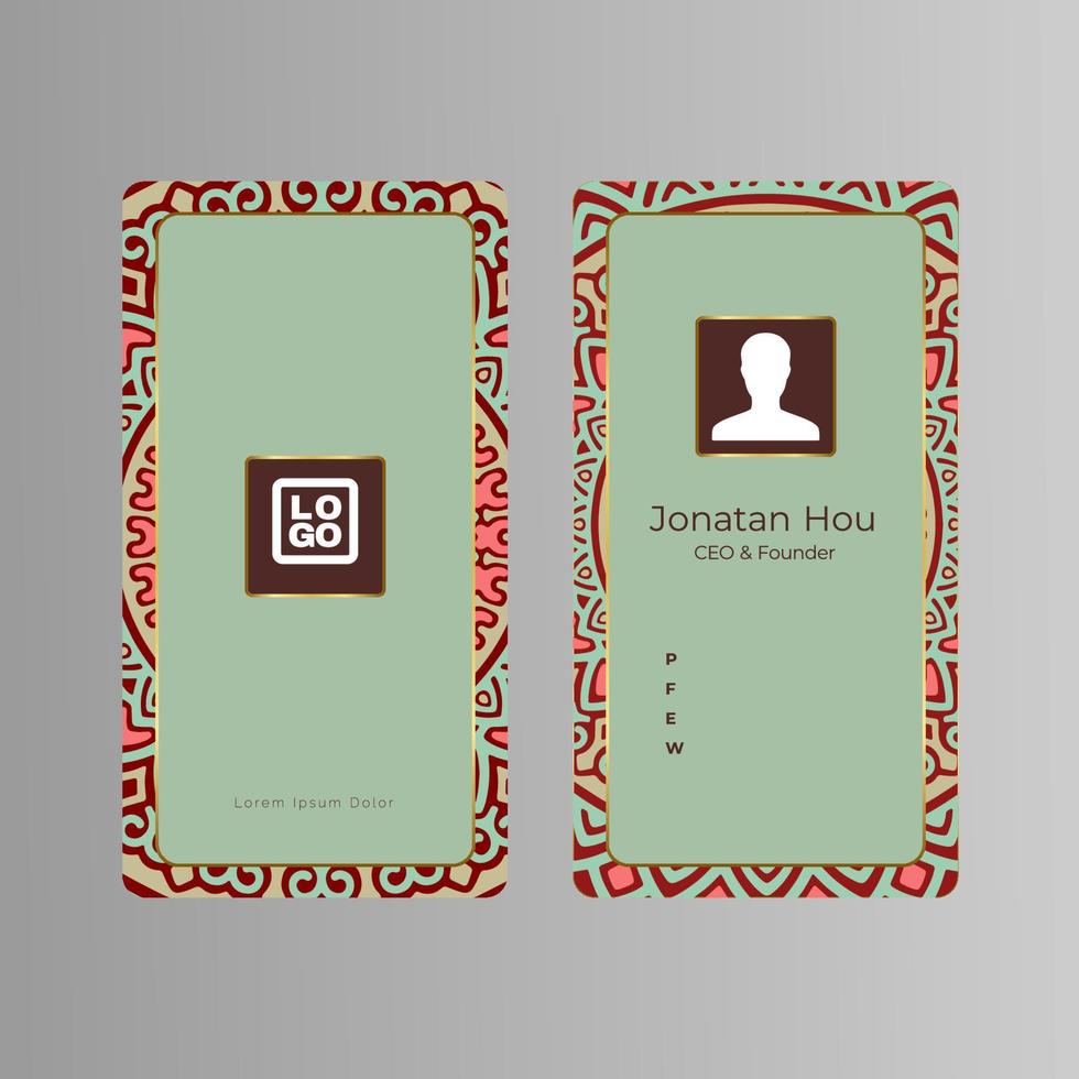 Luxury mandala business card template vector