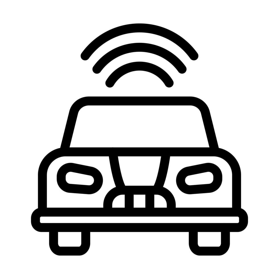 Autonomous Car Icon Design vector