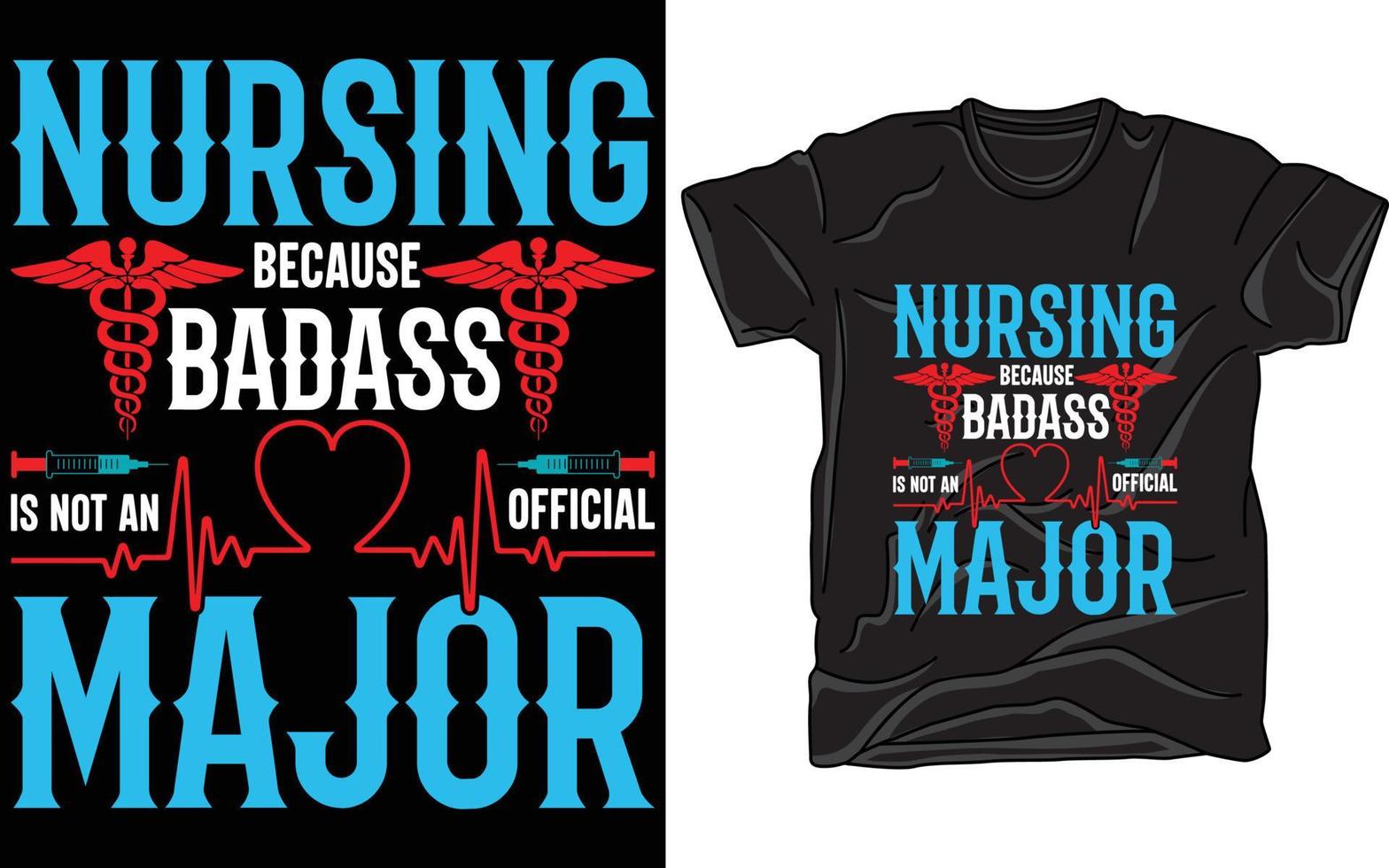 Nurse t shirt design vector