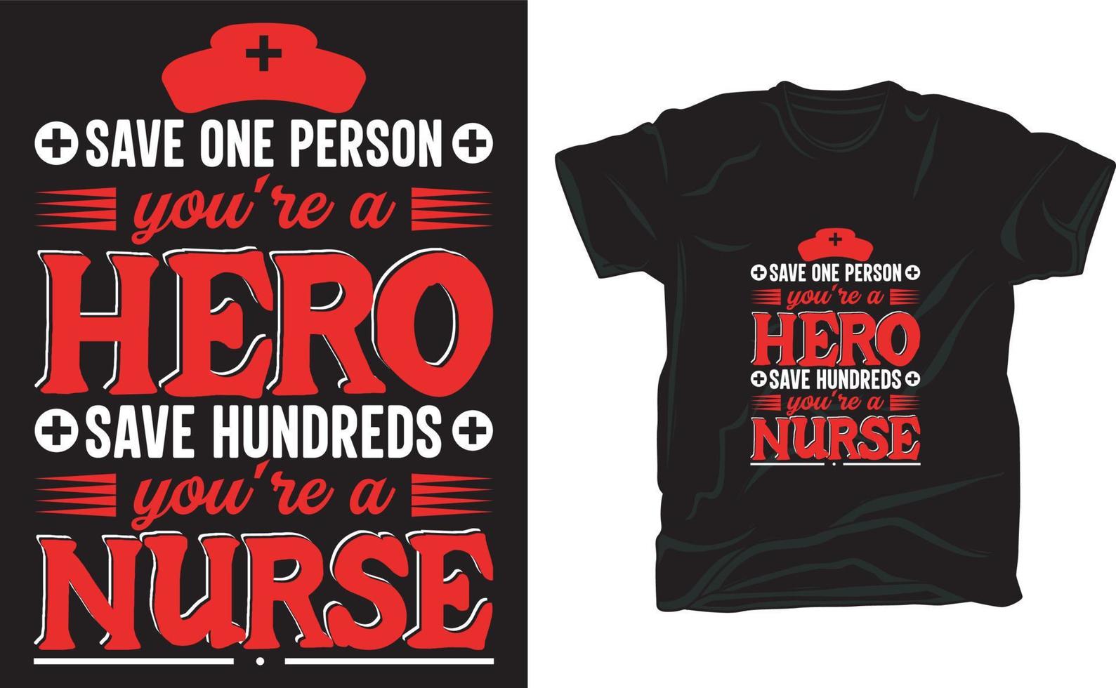 Nurse t shirt design vector