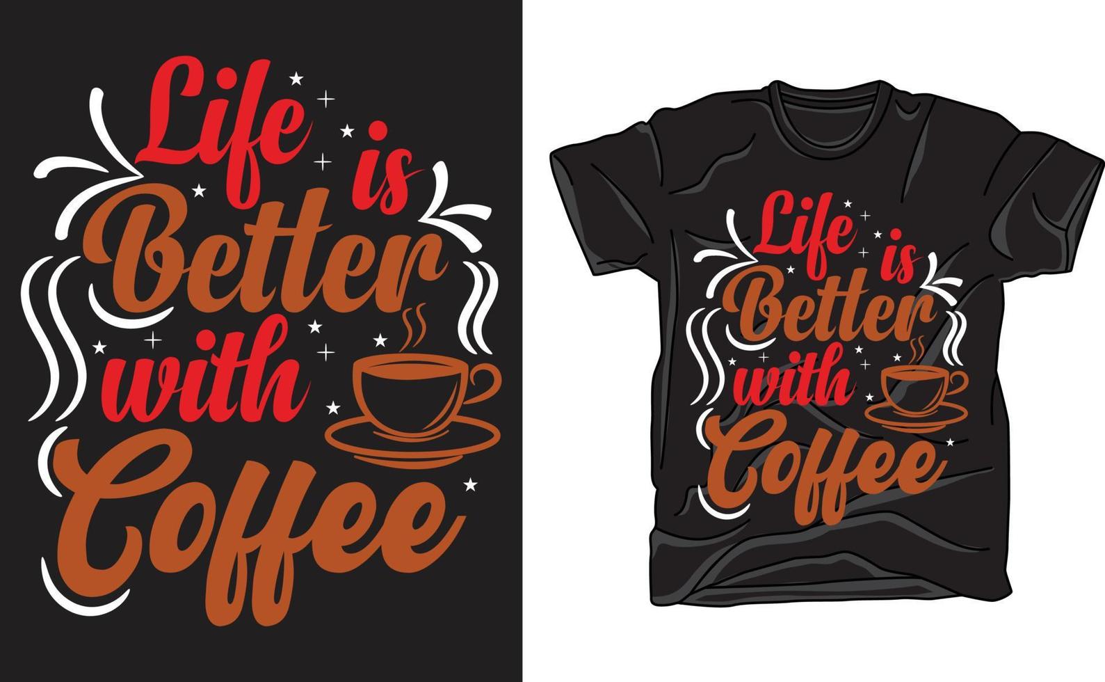 diseño de camiseta de café vector