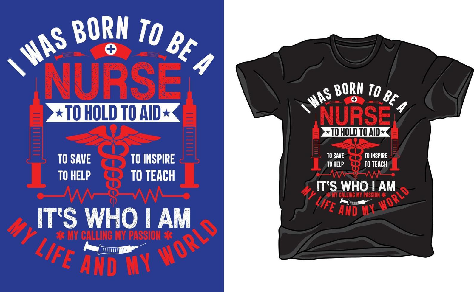 Nurse t shirt design vector