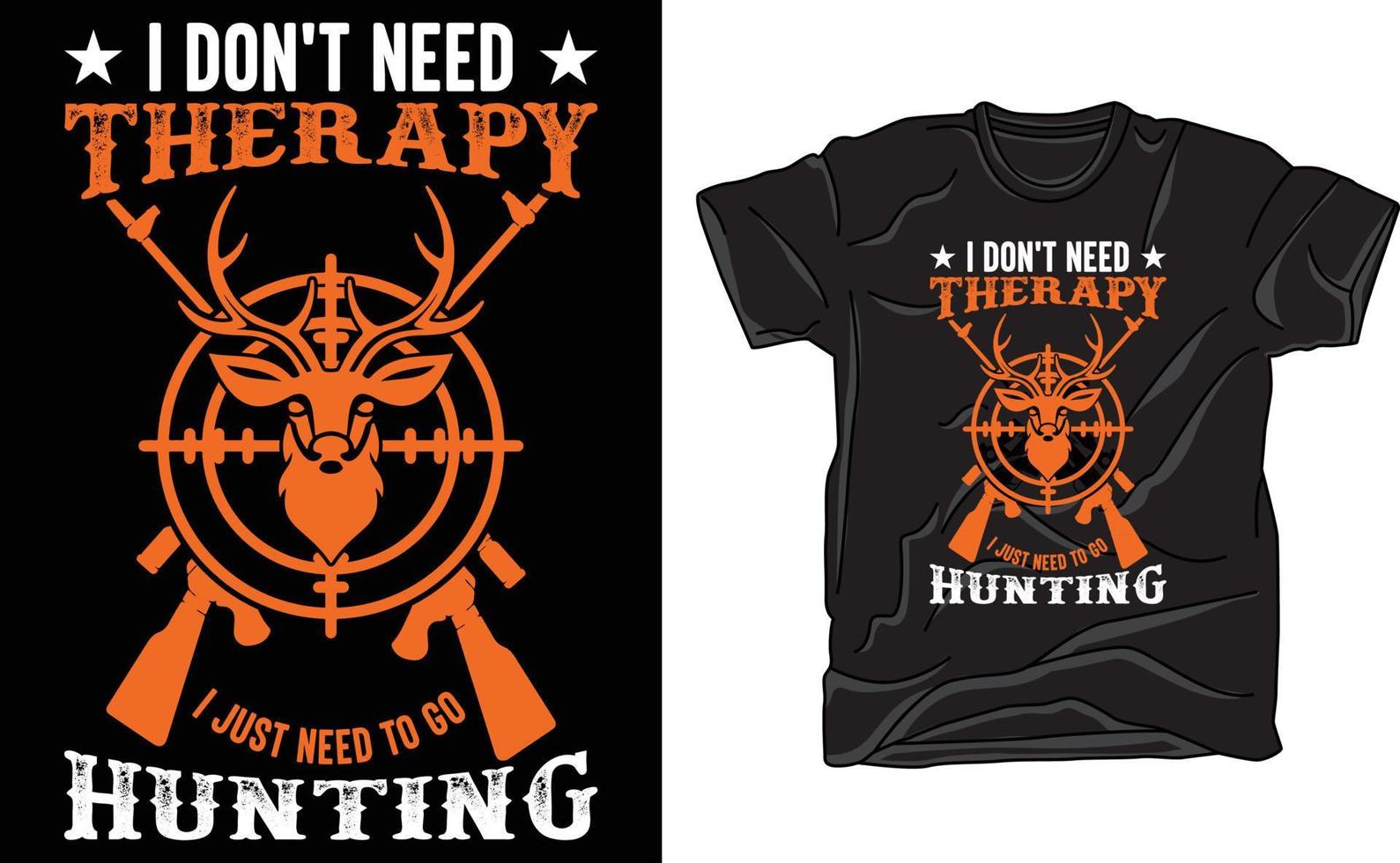 diseño de camiseta de caza vector