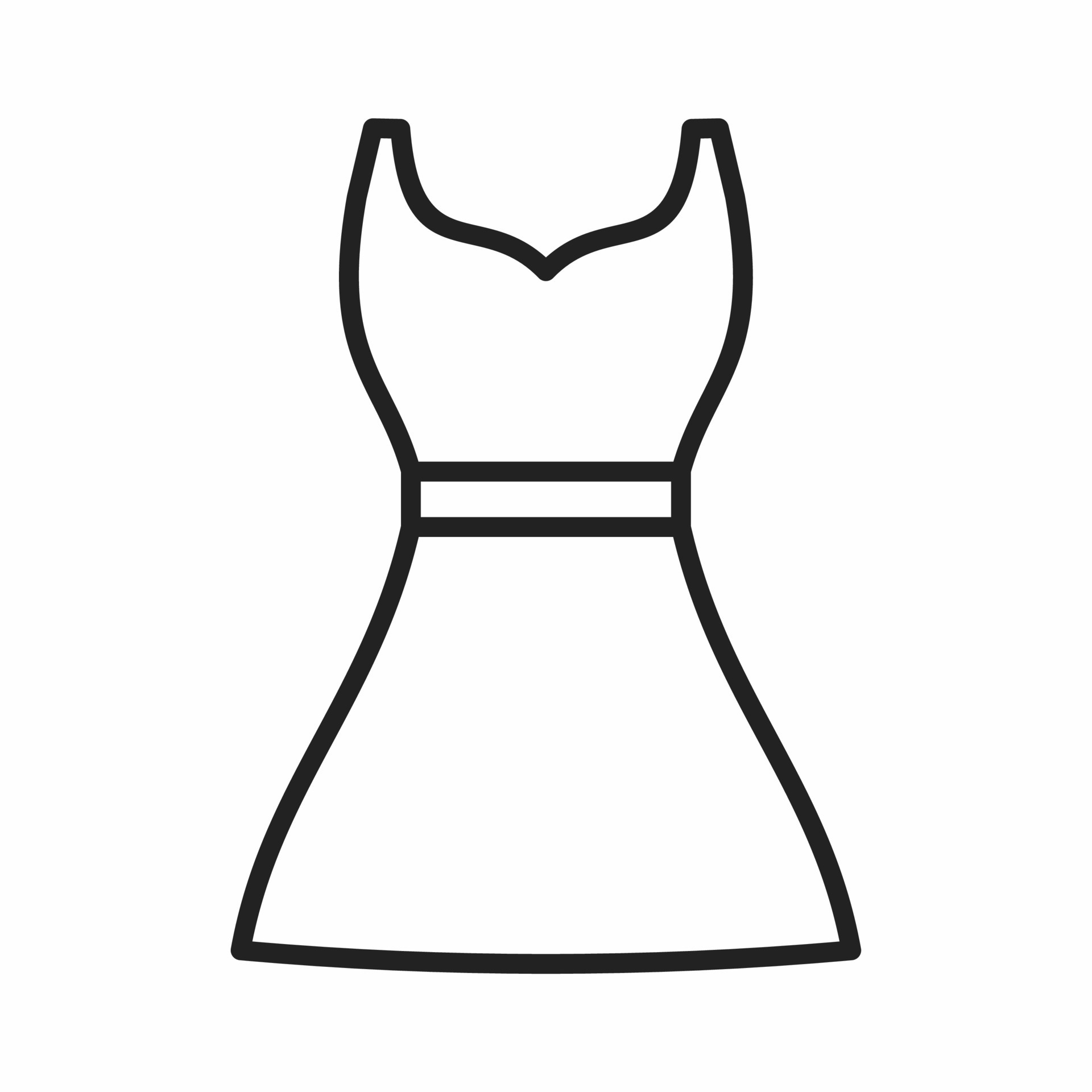 dress outline icon 13123847 Vector Art at Vecteezy
