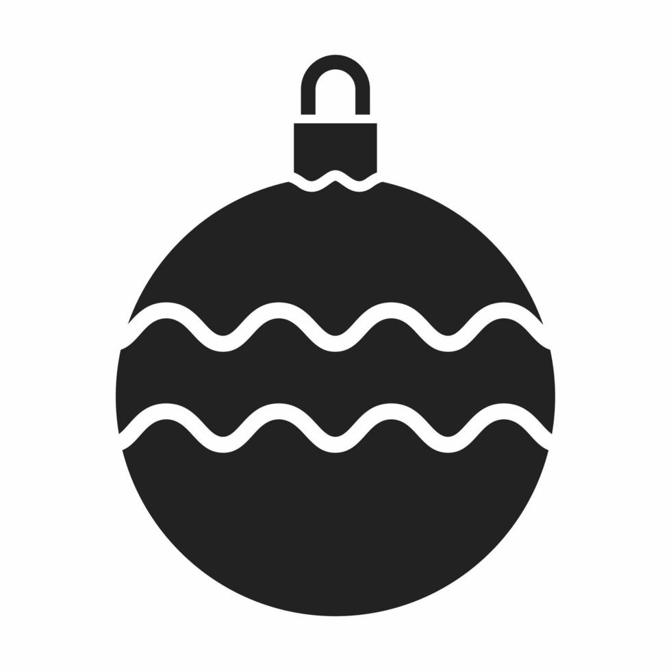 Christmas ball flat icon vector