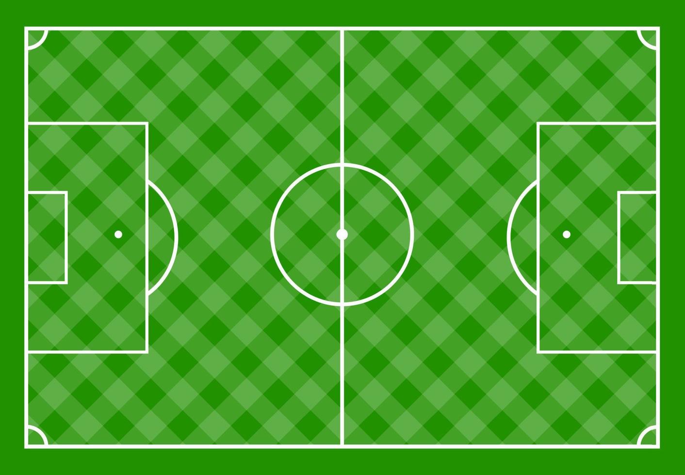 campo de fútbol con césped verde. ilustración vectorial vector