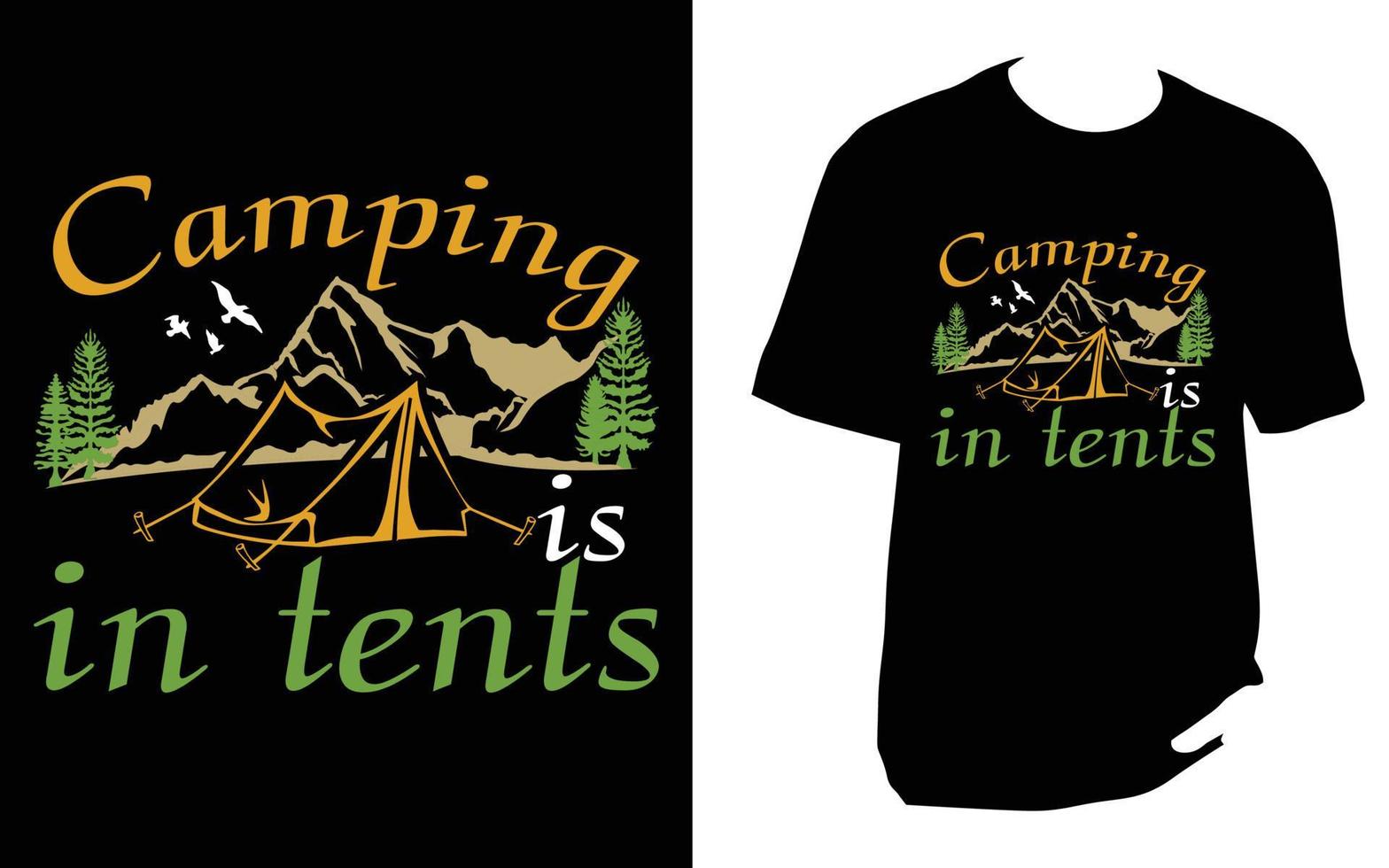 Camping New T Shirt vector