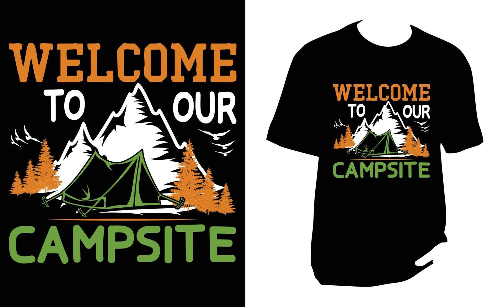 Camping New T Shirt vector