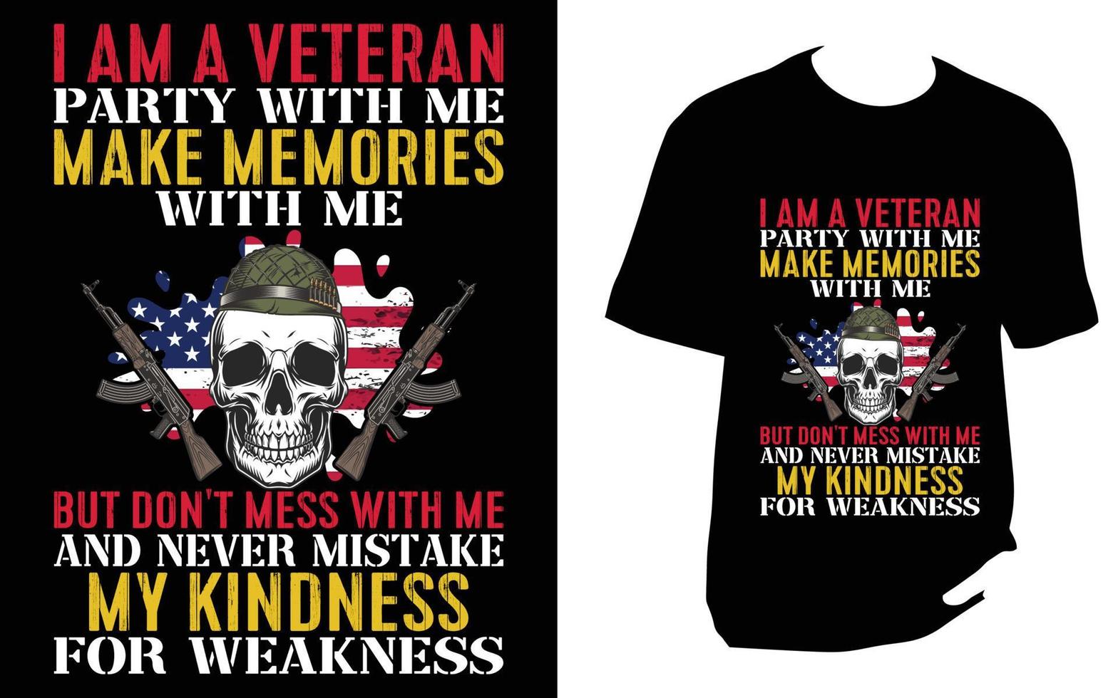 Veteran T Shirt Design vector