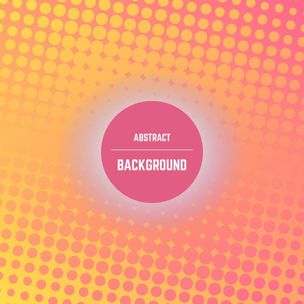 Abstract colorful background with dots, halftone effect and circle in center. Vector illustration.
