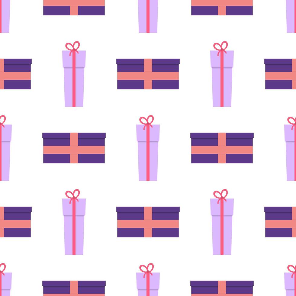 patrón sin costuras con cajas de regalo. ilustración vectorial vector
