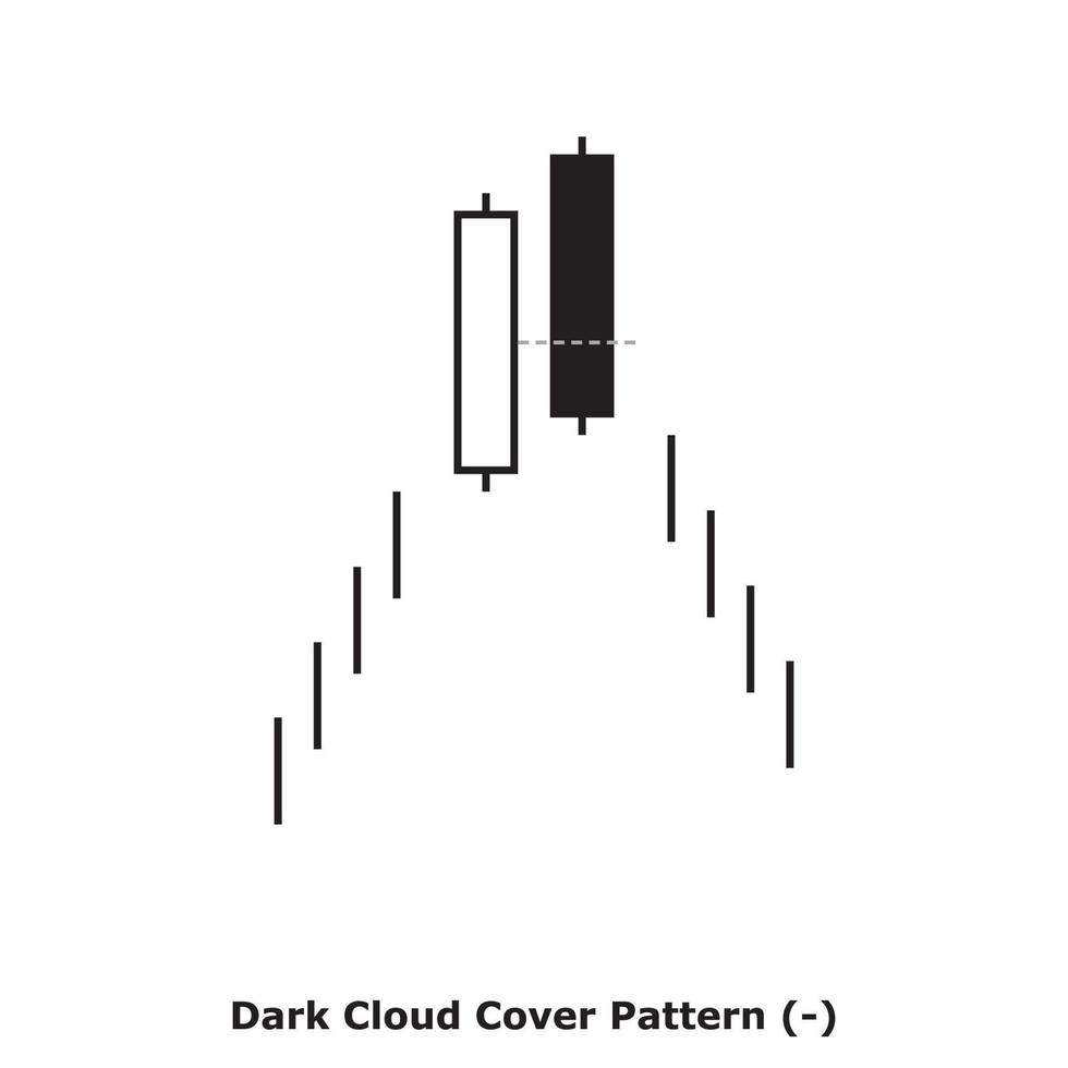 Dark Cloud Cover Pattern - White and Black - Square vector