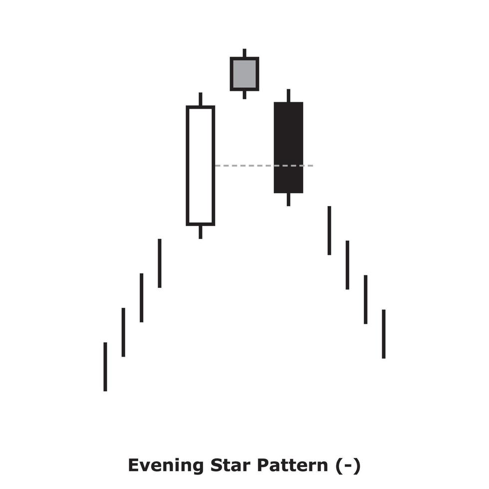 Evening Star Pattern - White and Black - Square vector