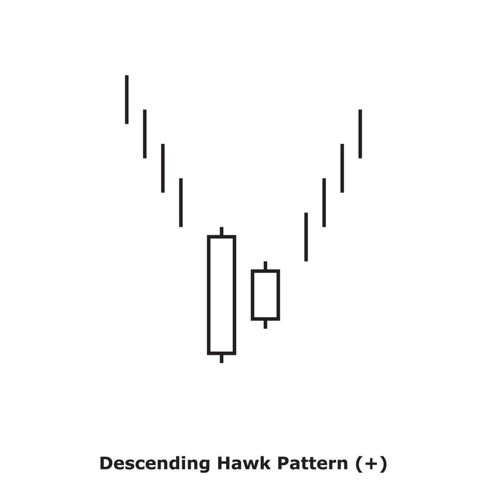 Descending Hawk Pattern - White and Black - Square vector