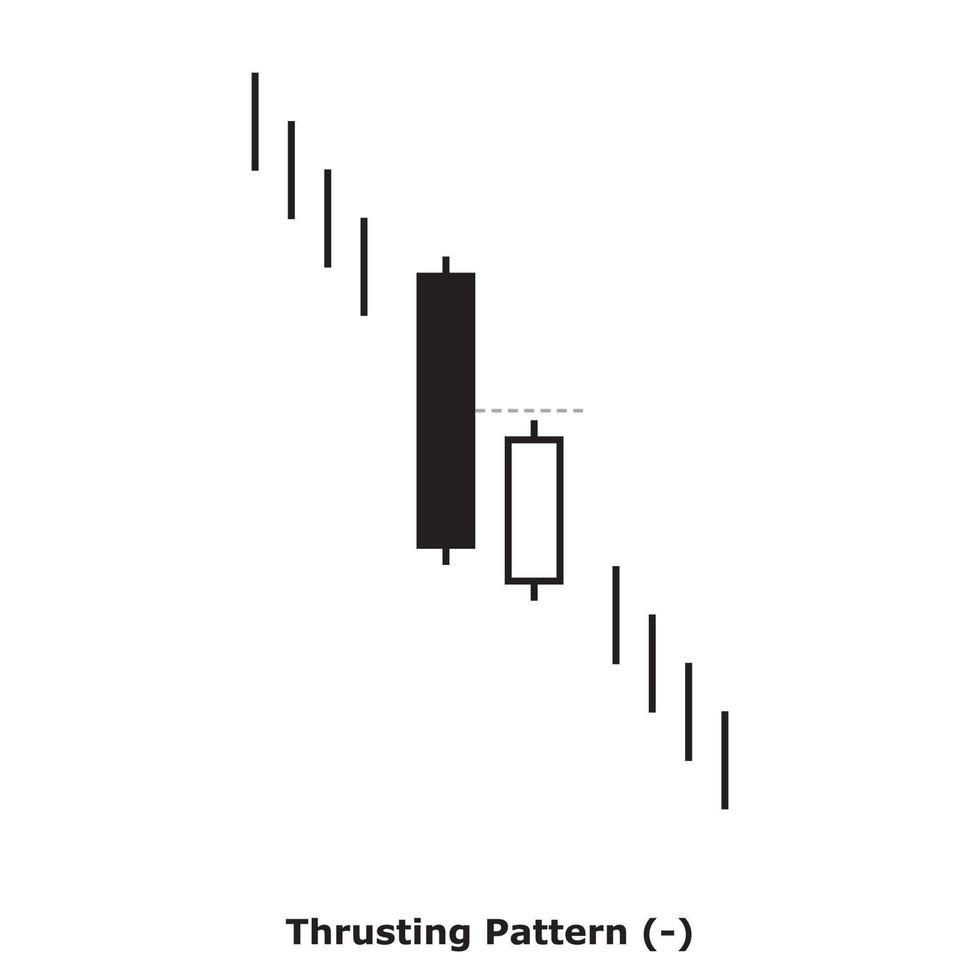 Thrusting Pattern - White and Black - Square vector