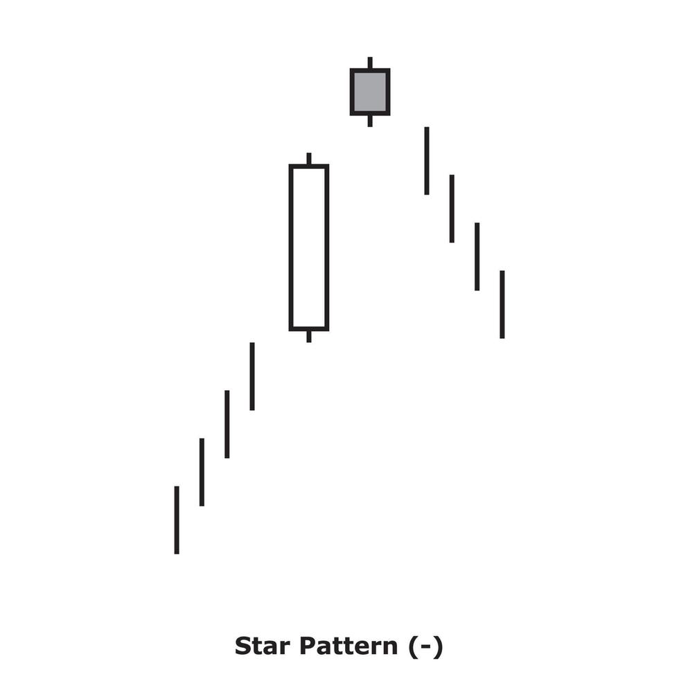 Star Pattern - White and Black - Square vector