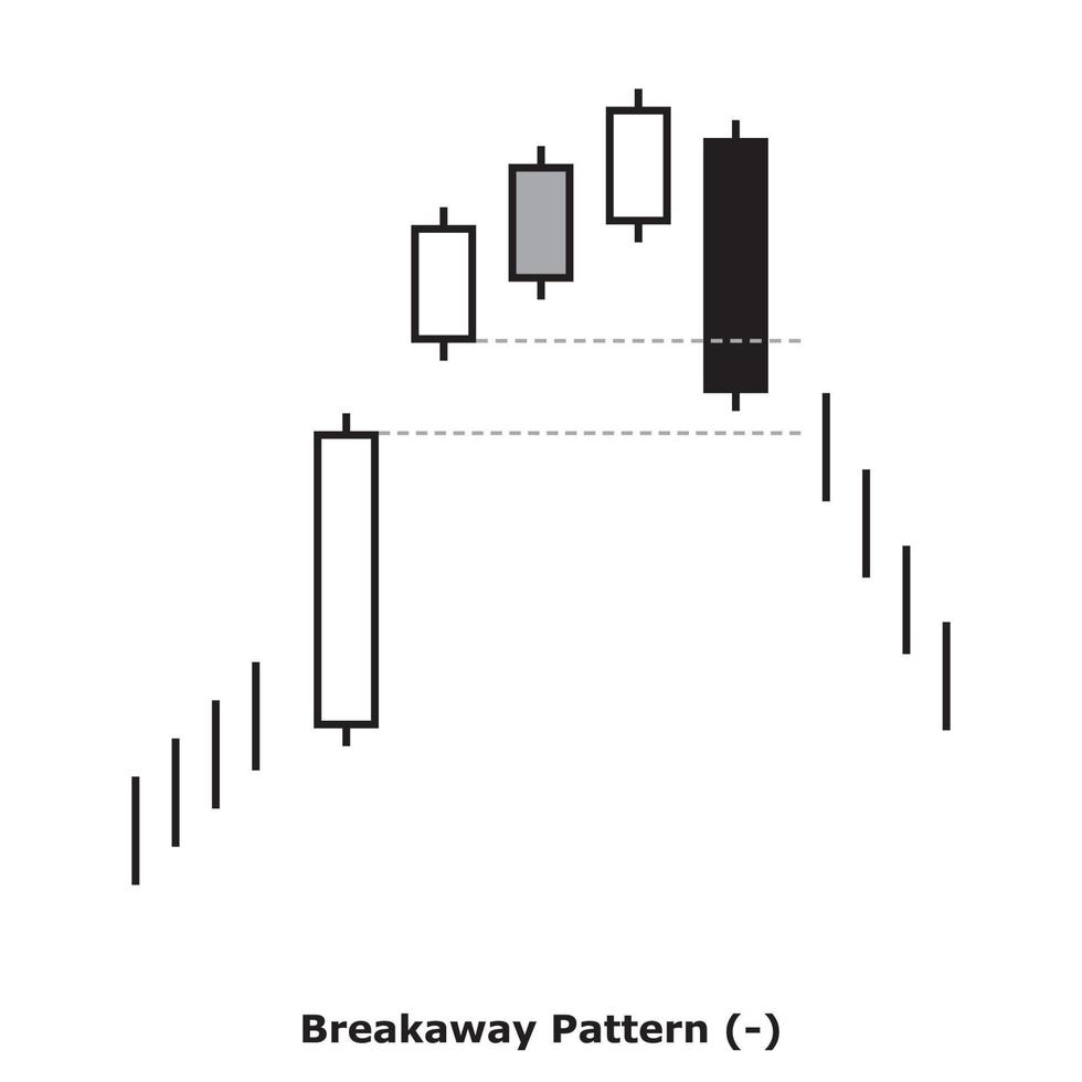 Breakaway Pattern - White and Black - Square vector
