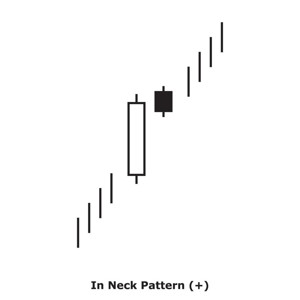 In Neck Pattern - White and Black - Square vector