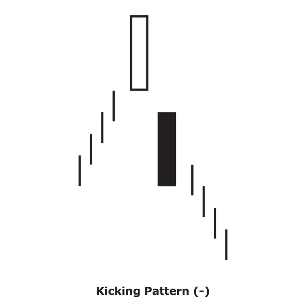 Kicking Pattern - White and Black - Square vector