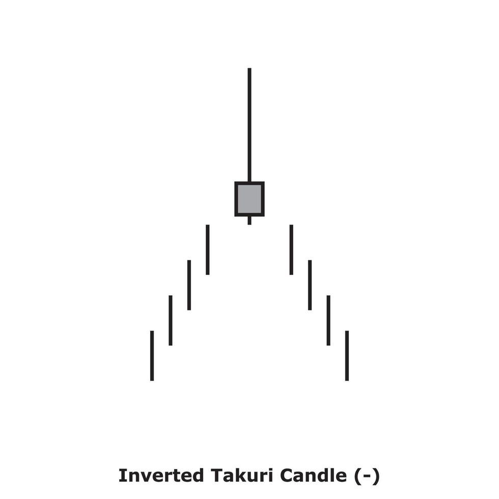 Inverted Takuri Candle - White and Black - Square vector