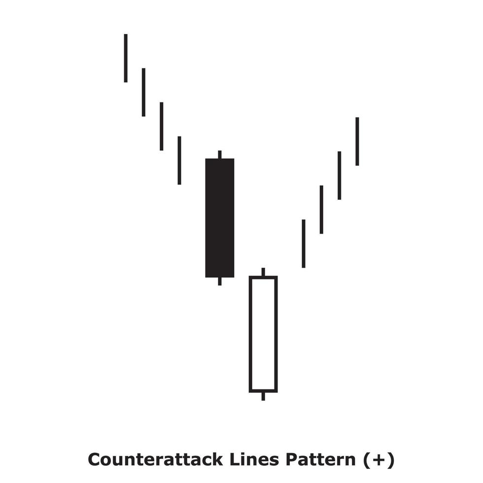 Counterattack Lines Pattern - White and Black - Square vector