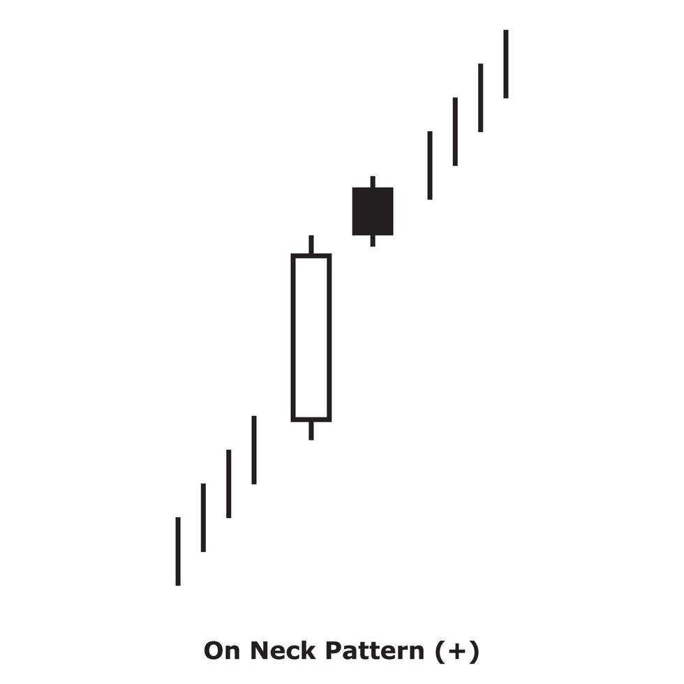 On Neck Pattern - White and Black - Square vector