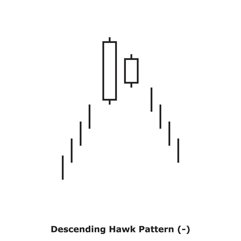 Descending Hawk Pattern - White and Black - Square vector