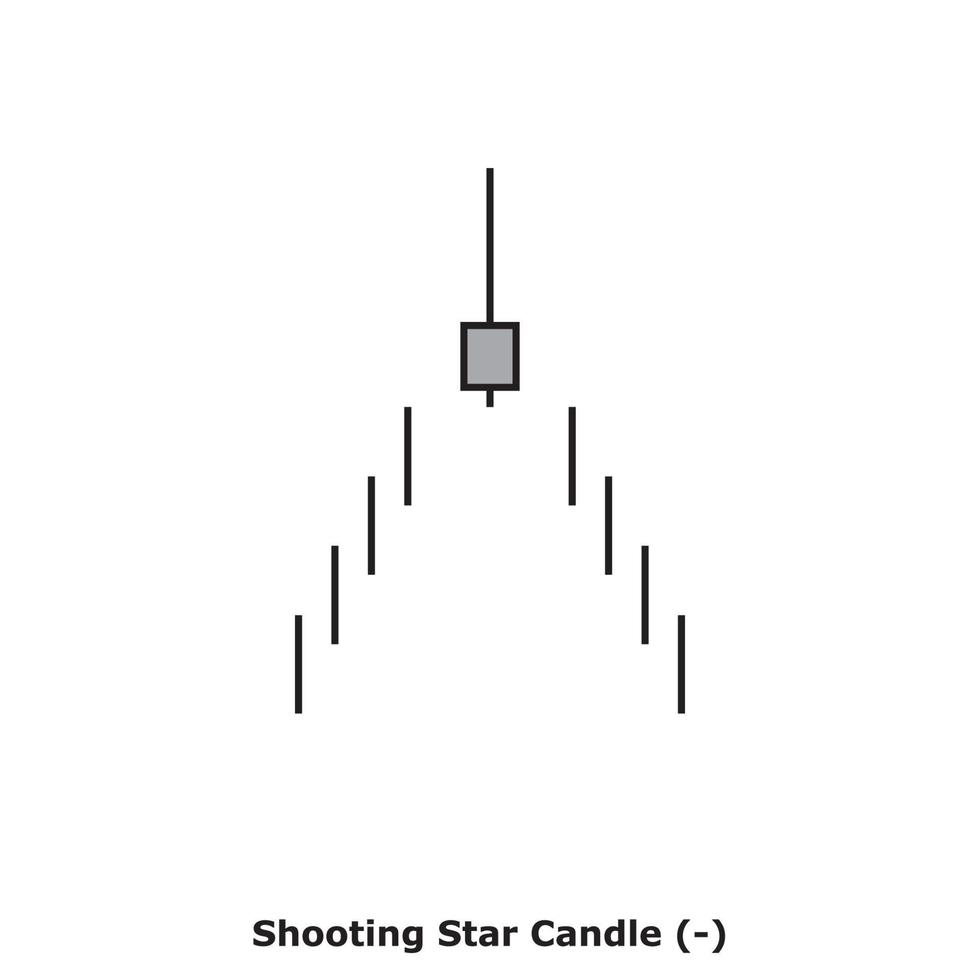 Shooting Star Candle - White and Black - Square vector