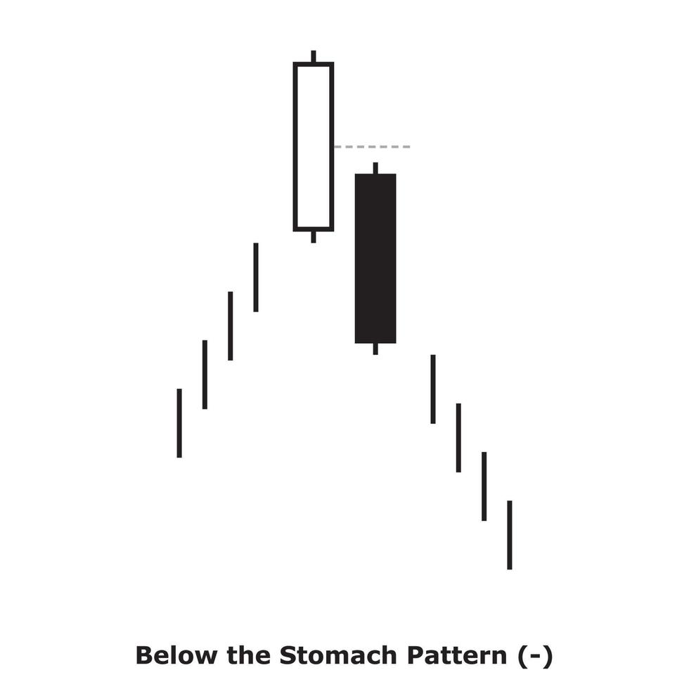 Below the Stomach Pattern - White and Black - Square vector
