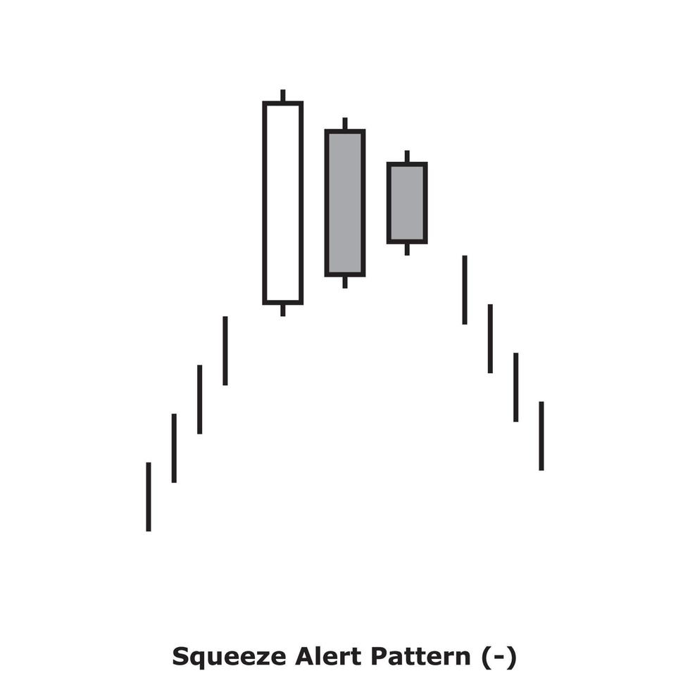 Squeeze Alert Pattern - White and Black - Square vector