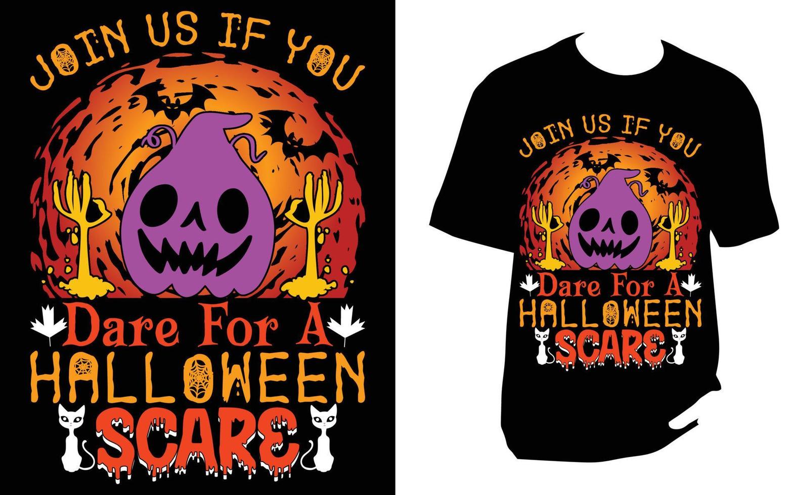 diseño de camiseta de halloween vector