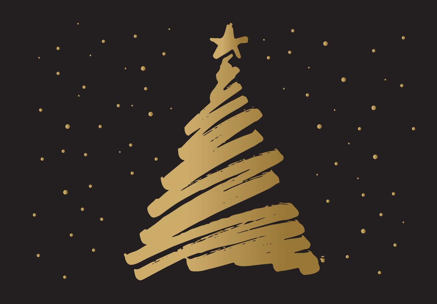 Christmas tree hand drawn illustrations. Vector. vector