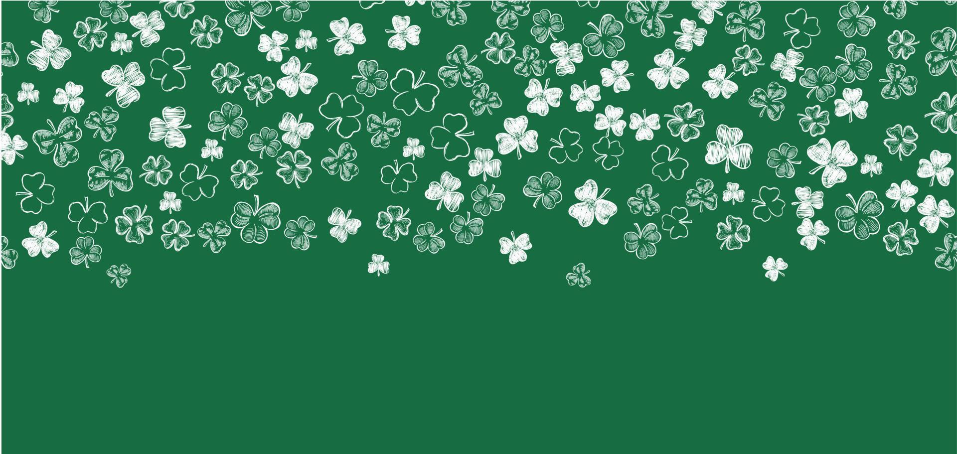 Clover set. Patrick's day. Hand drawn illustration. vector